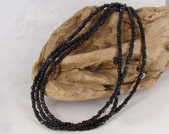 Silpada 3 Strand Sterling Silver 925 and Black Onyx Beaded Retired Vintage Necklace N1500 PLUS a Bonus!