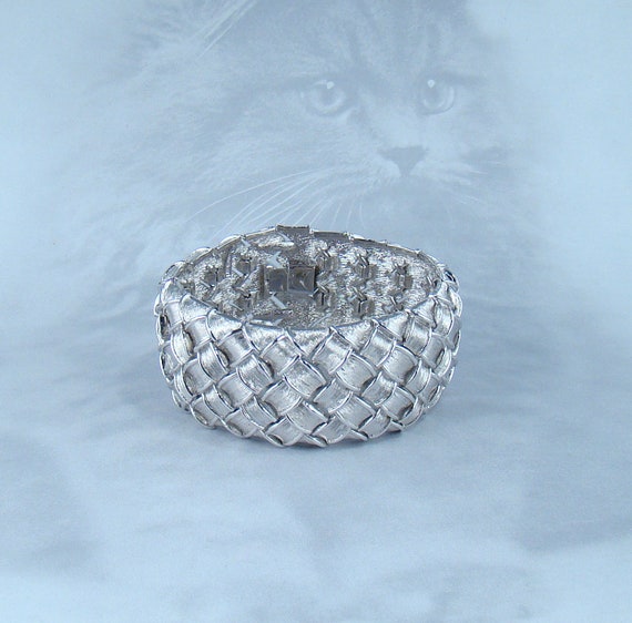 Vintage Marcel Boucher Basket Weave Bracelet with