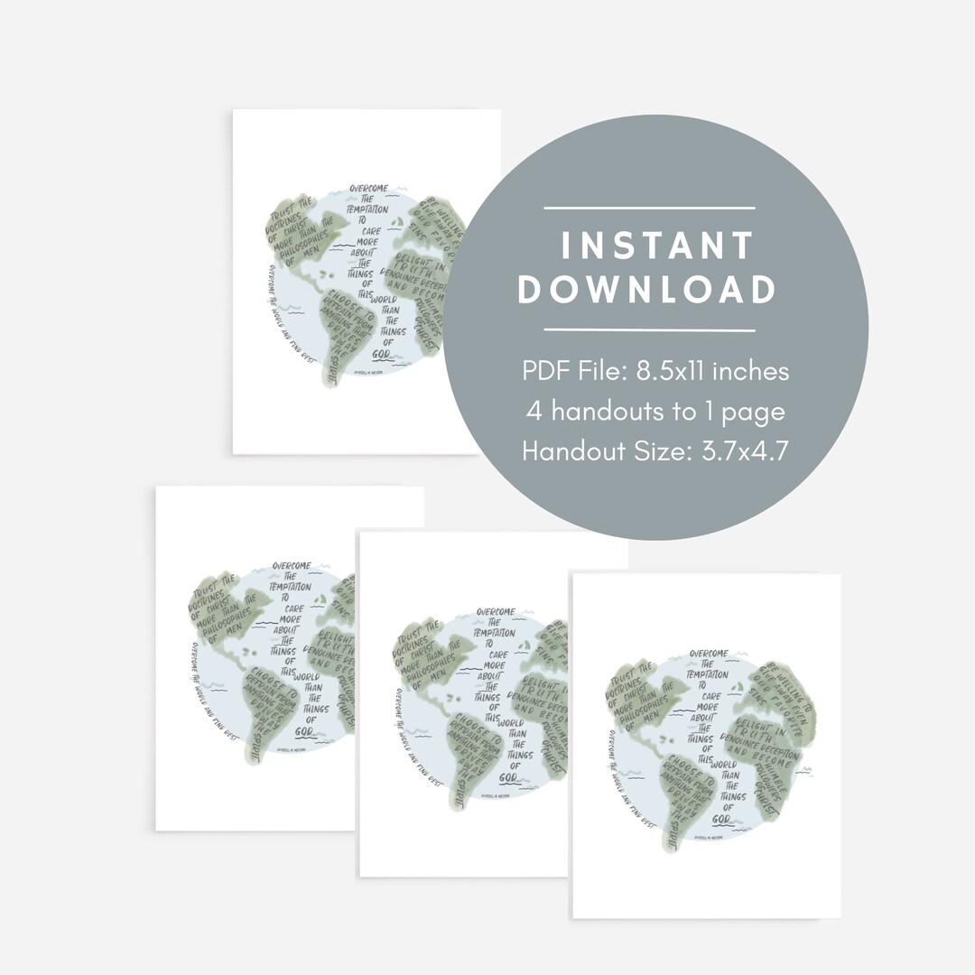 HANDOUT PRINTABLE, General Conference Handout Printable, Lds,