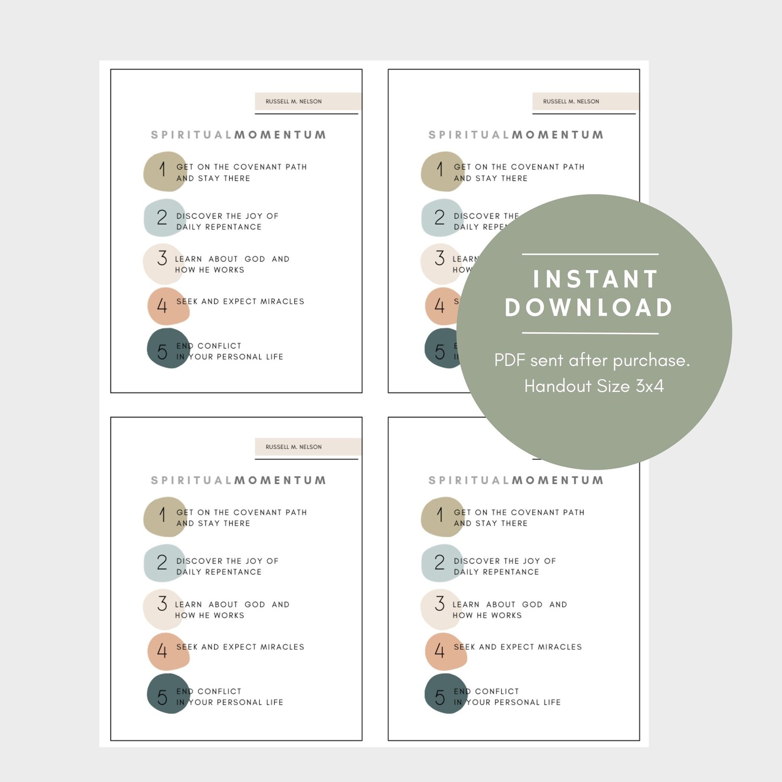 HANDOUT PRINTABLE General Conference Handout Printable Lds - Etsy