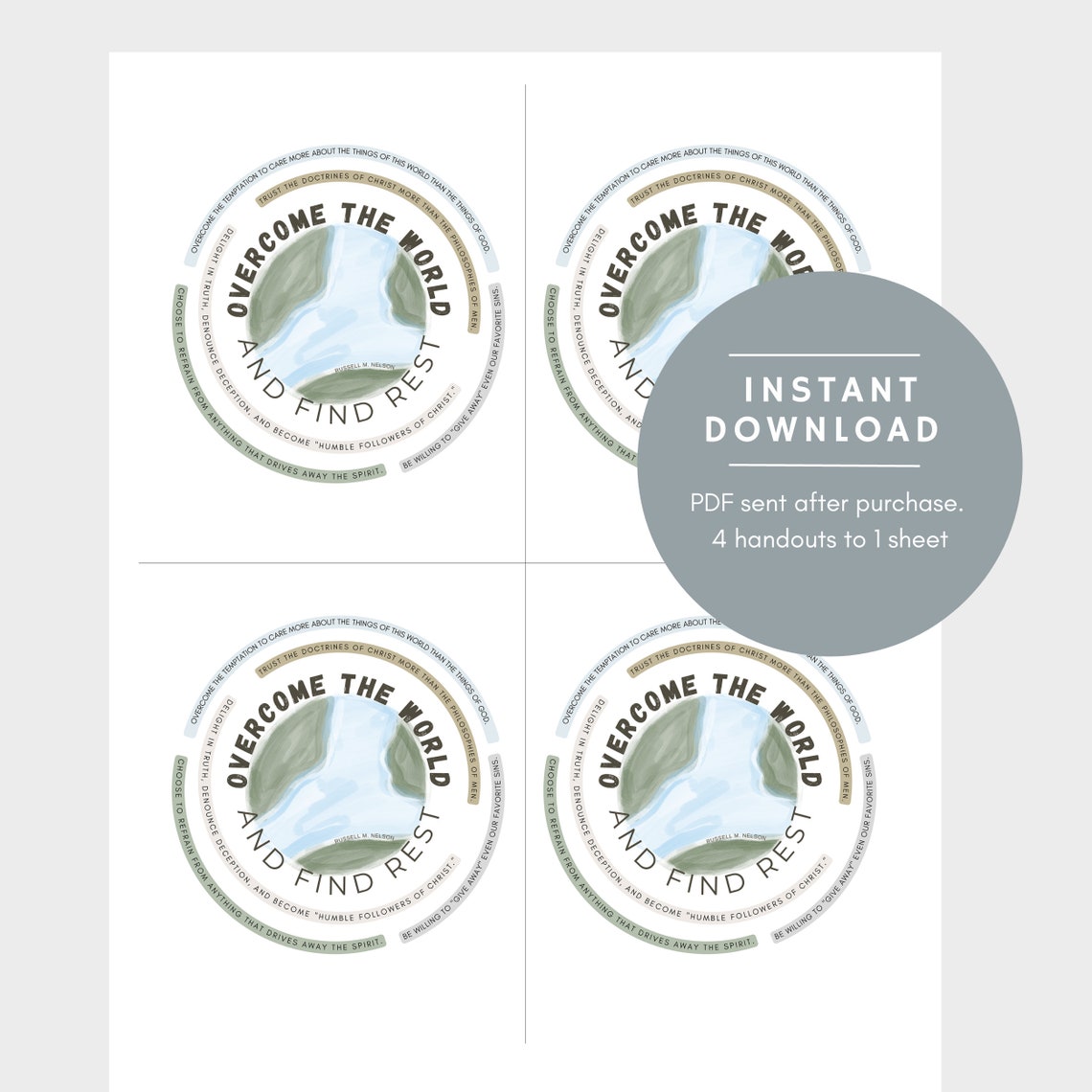 HANDOUT PRINTABLE General Conference Handout Printable Lds Etsy