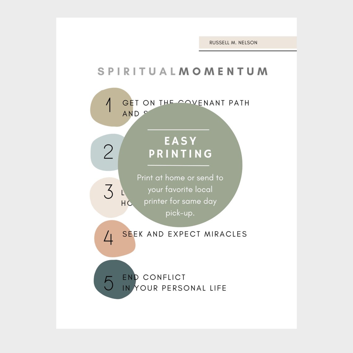 HANDOUT PRINTABLE, General Conference Handout Printable, Lds, Spiritual ...