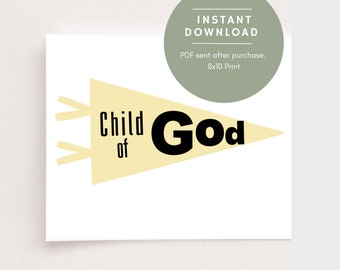 Child of God, LDS Youth, Bible, Printable, Instant Download Print, LDS Primary