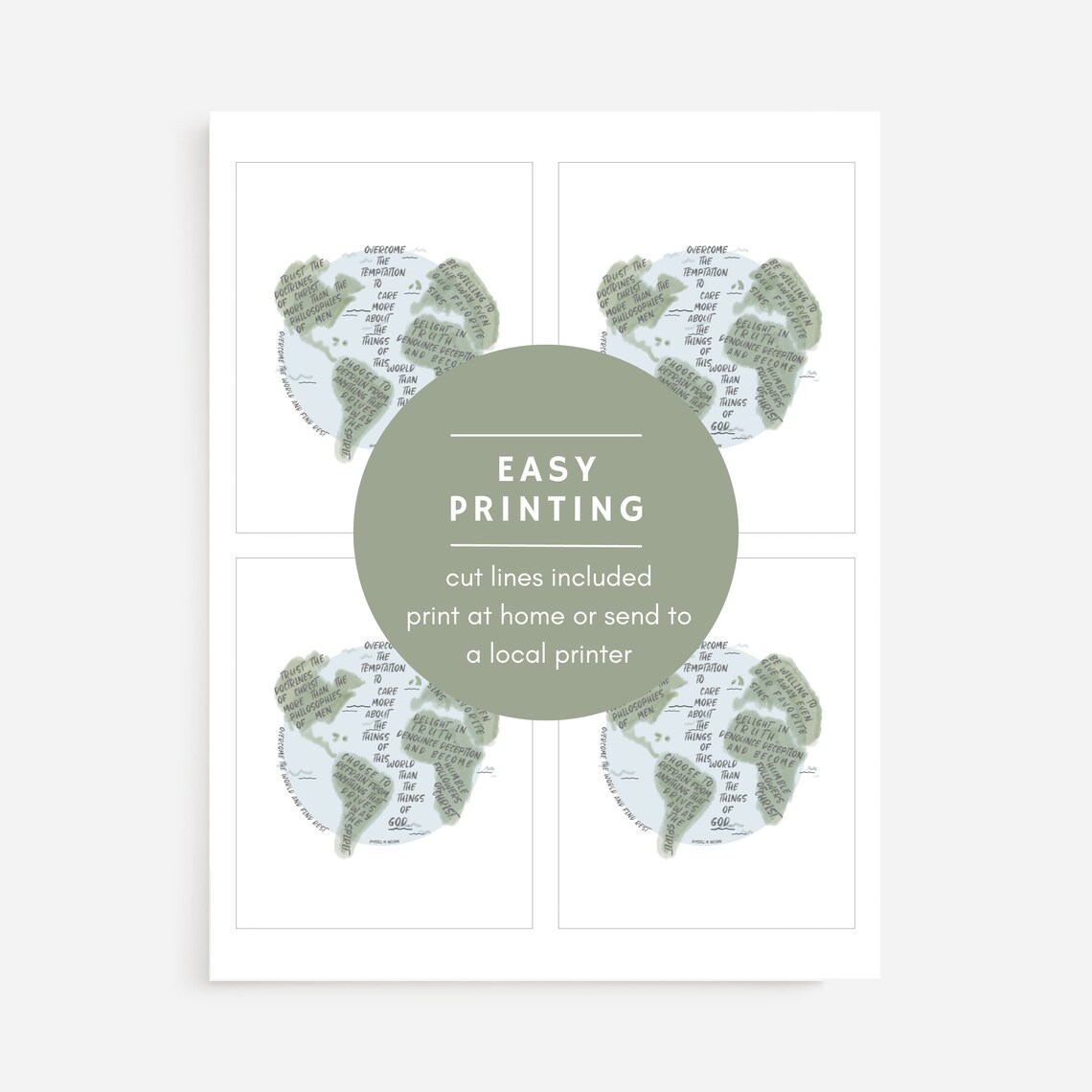 HANDOUT PRINTABLE, General Conference Handout Printable, Lds,