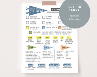 Summer Chore Chart, LDS Youth, Goals Program