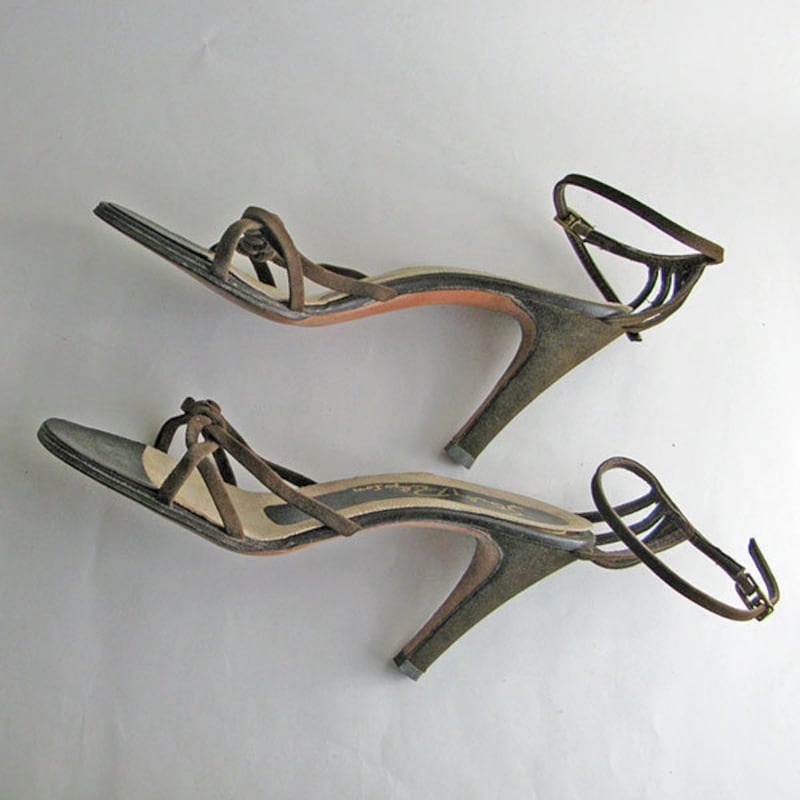 strappy flip flop heels