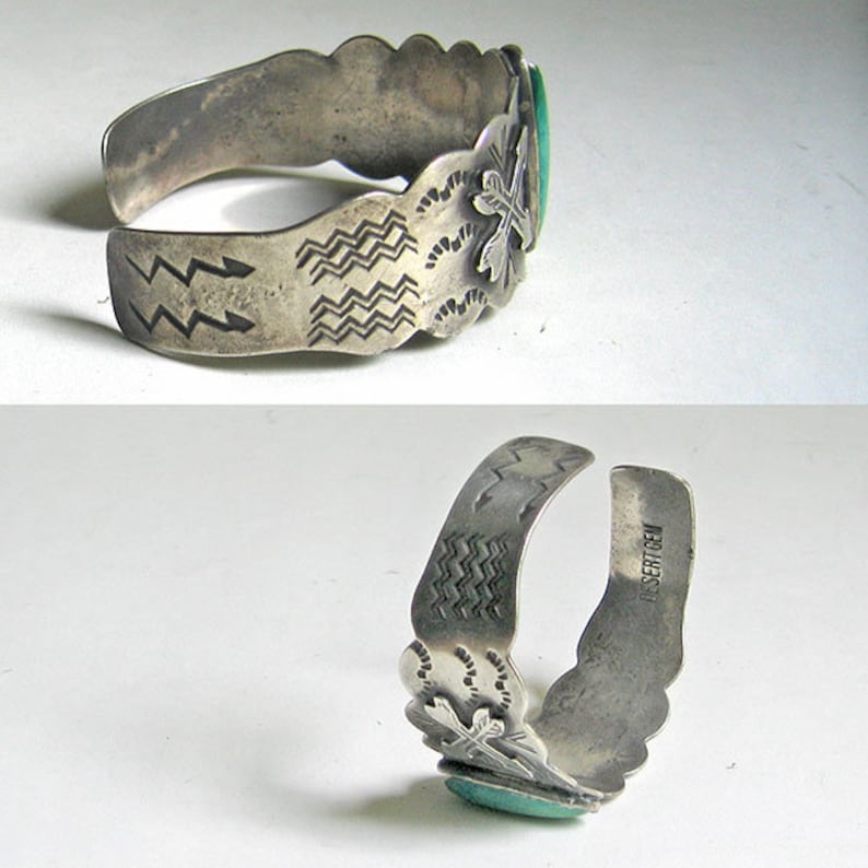 Desert Gem Cuff Bracelet Sterling Silver Turquoise Stone