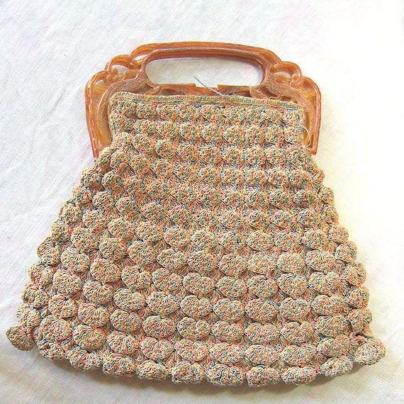 Vintage Shell Crochet Purse