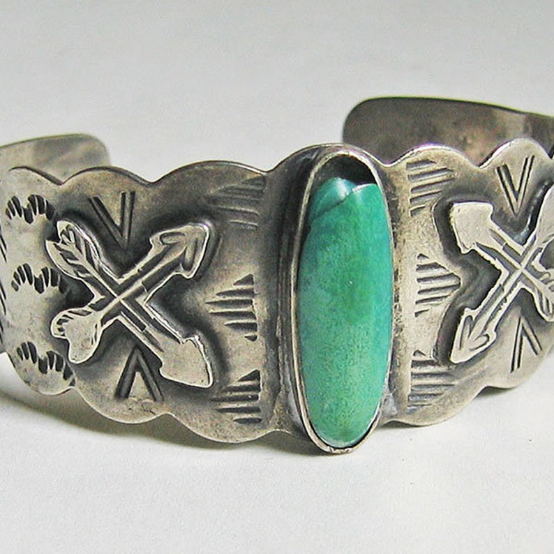 Desert Gem Cuff Bracelet Sterling Silver Turquoise Stone