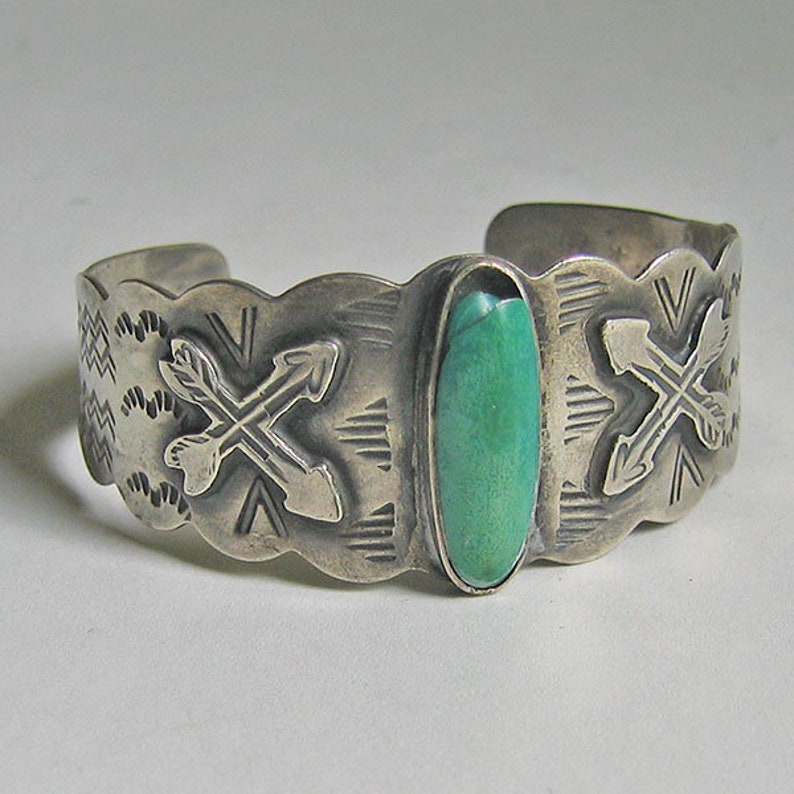 Desert Gem Cuff Bracelet Sterling Silver Turquoise Stone