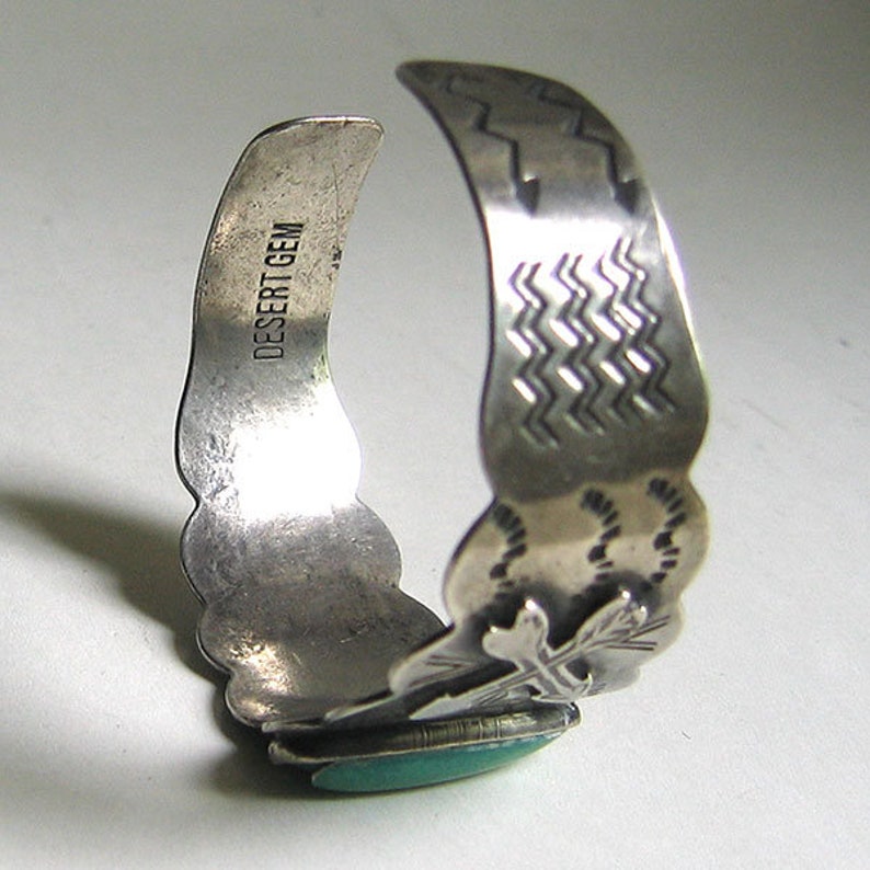 Desert Gem Cuff Bracelet Sterling Silver Turquoise Stone