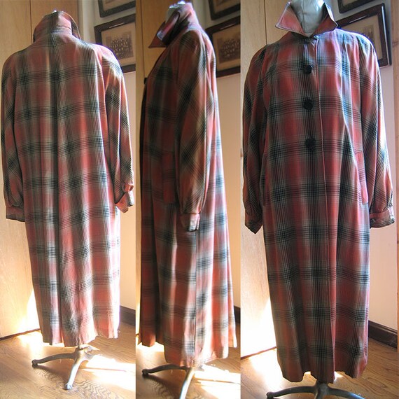 Vintage Plaid Coat - image 2