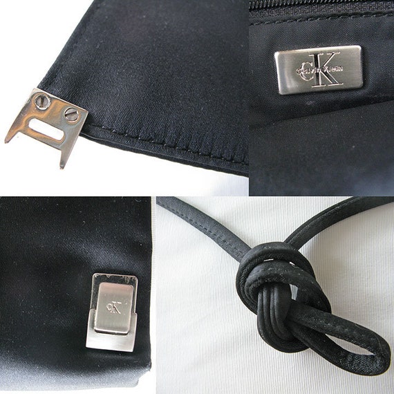 Calvin Klein Black Silk Envelope Bag - image 4