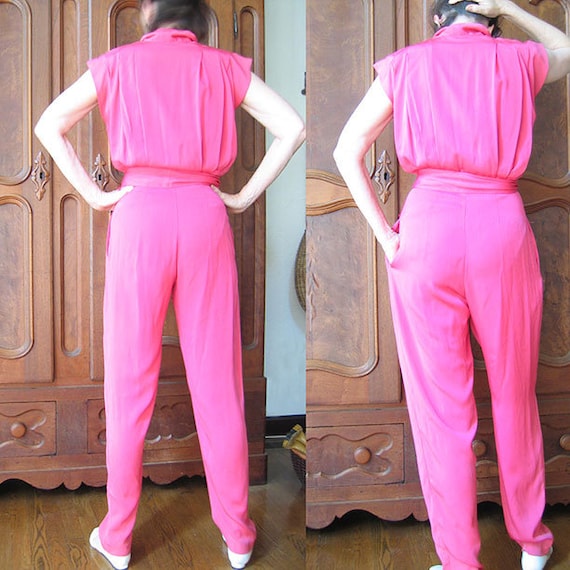 Pink Silk Jumpsuit - image 4