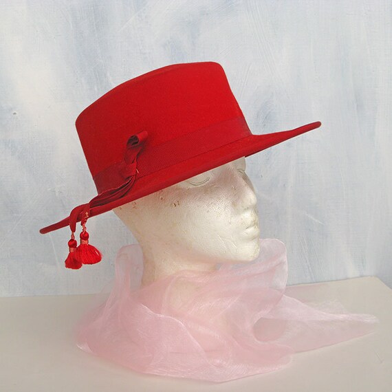 Vintage SALLY VIELOR HEADLINES Red Hat - image 5