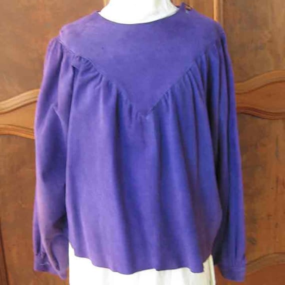 Suede Purple Top Made In Spain
