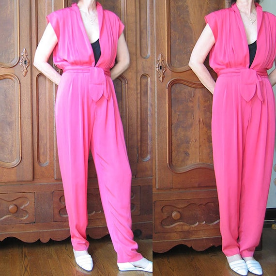 Pink Silk Jumpsuit - image 3