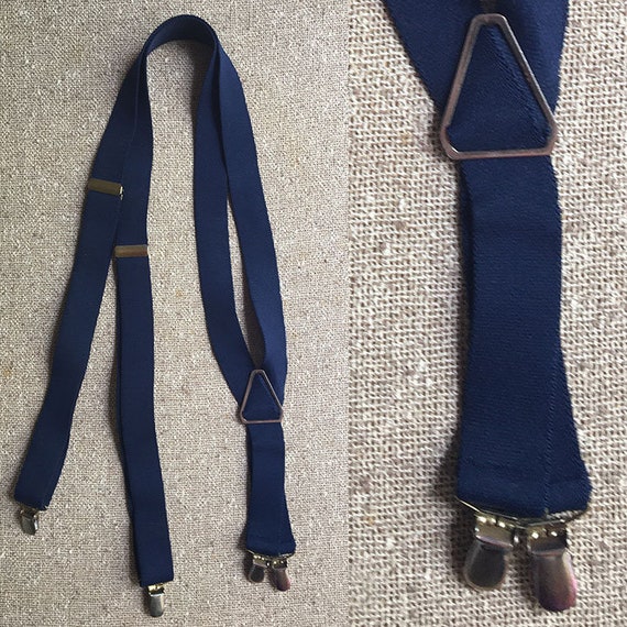 Navy Blue Suspender/Braces - image 4