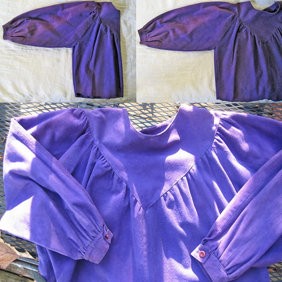 Suede Purple Top Made In Spain - image 9