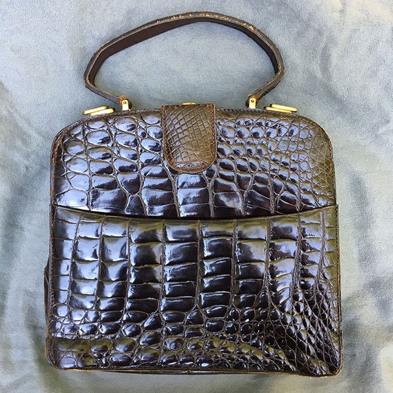 BERMA PARIS Handbag in Brown Alligator - image 2