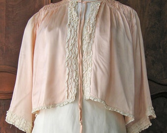 Chaqueta de cama vintage rosa