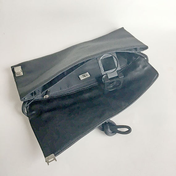 Calvin Klein Black Silk Envelope Bag - image 6