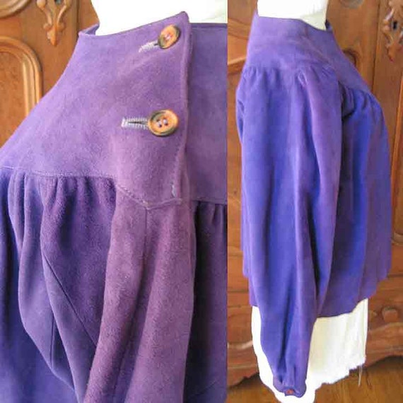 Suede Purple Top Made In Spain - image 3