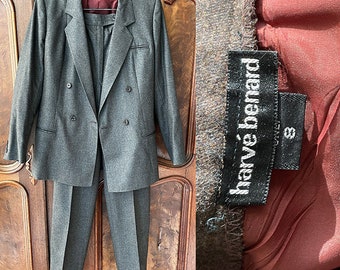 Vintage Harvé Bernard Brown Wool Pantsuit