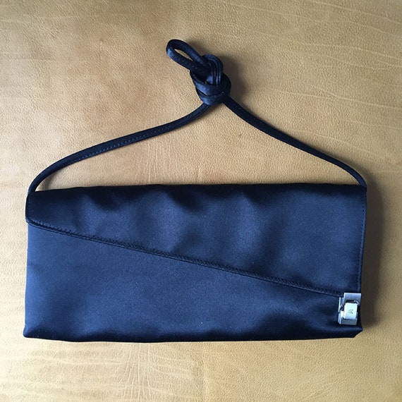 Calvin Klein Black Silk Envelope Bag - image 10