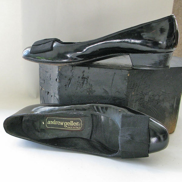 Andrew Geller Black Patent Leather Shoes