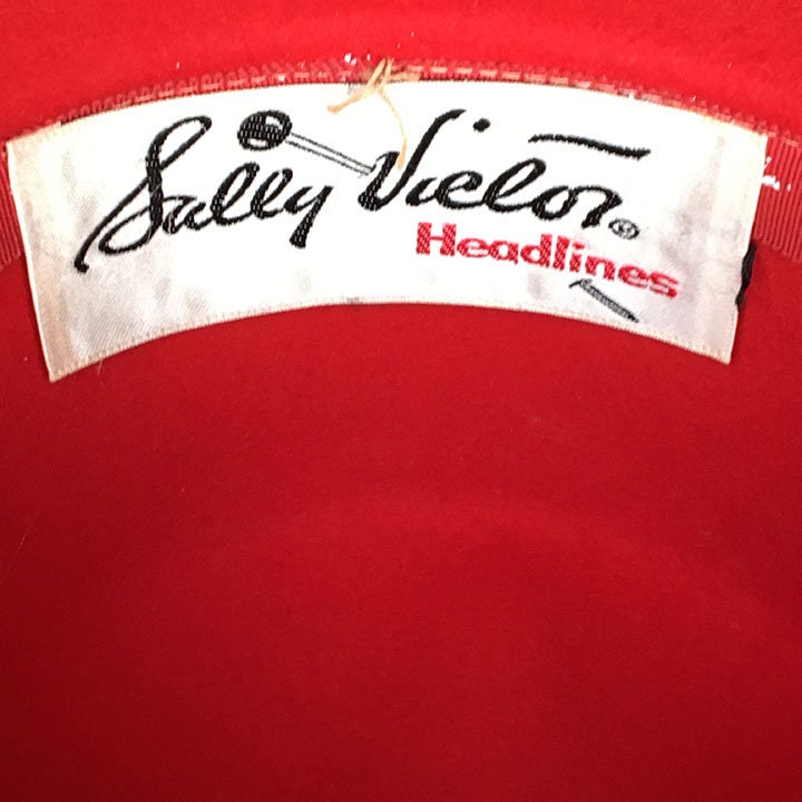 Vintage SALLY VIELOR HEADLINES Red Hat - Etsy