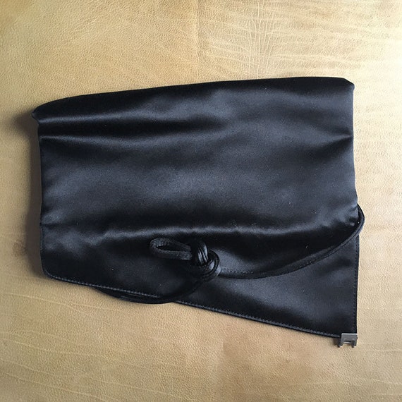 Calvin Klein Black Silk Envelope Bag - image 9