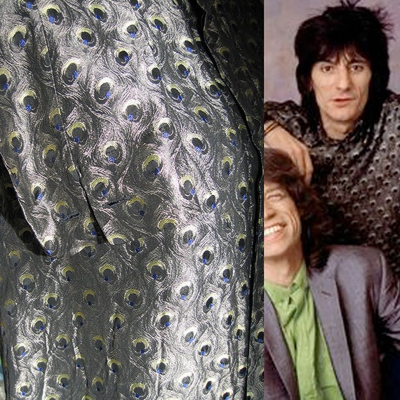 Peacock Feather Print Shirt 1980's Paris - image 10