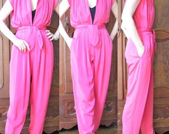 Pink Silk Jumpsuit