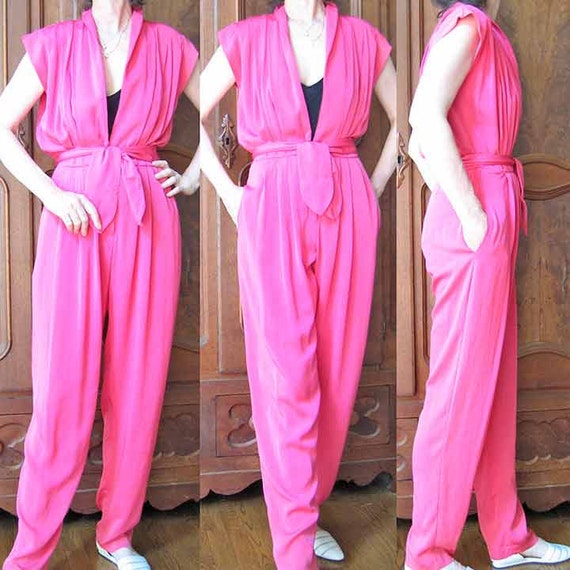 Pink Silk Jumpsuit