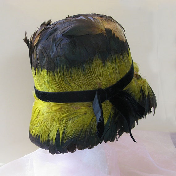 Vintage Christine Original Feathered Hat (missing Feathers  display picture 2