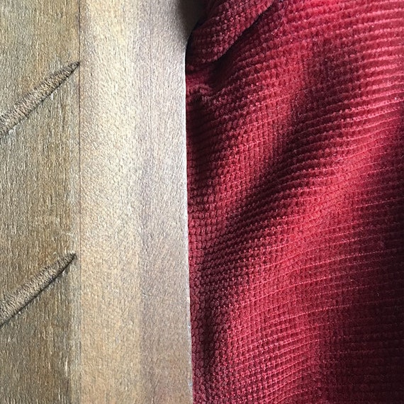 Clutch Bag Corduroy Fabric and Wood Handle - image 7