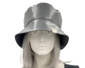 Leather rain hat