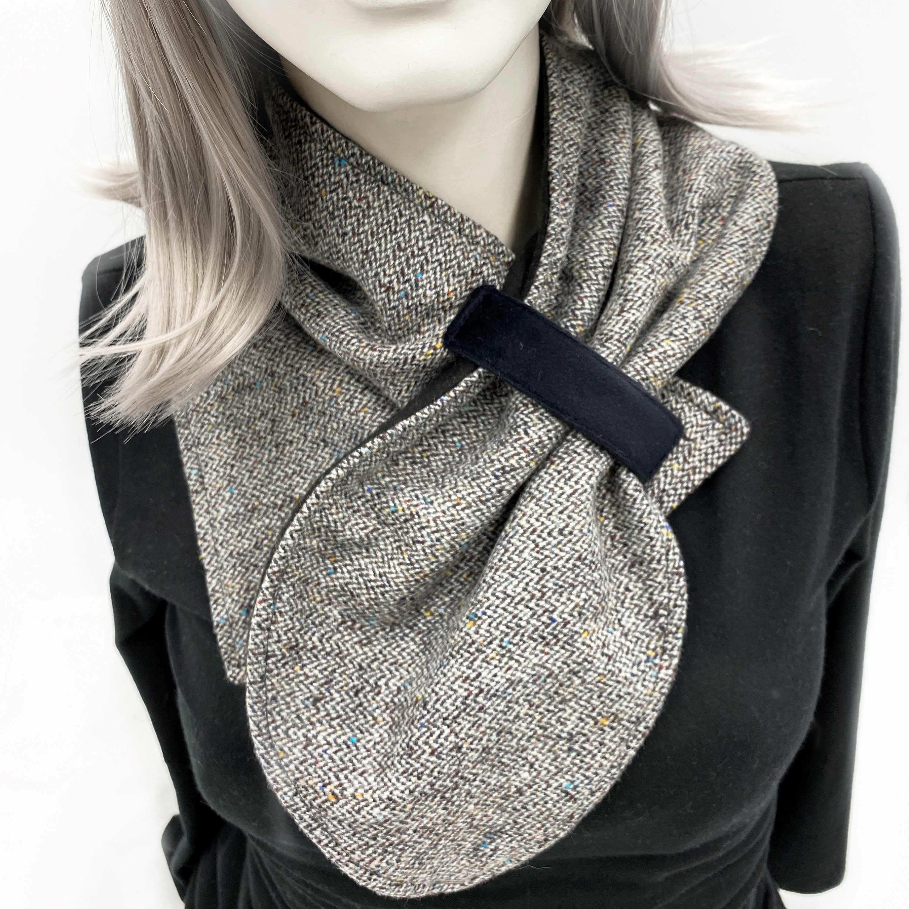 Neck Warmer Women Winter Accessories Herringbone Wool Etsy