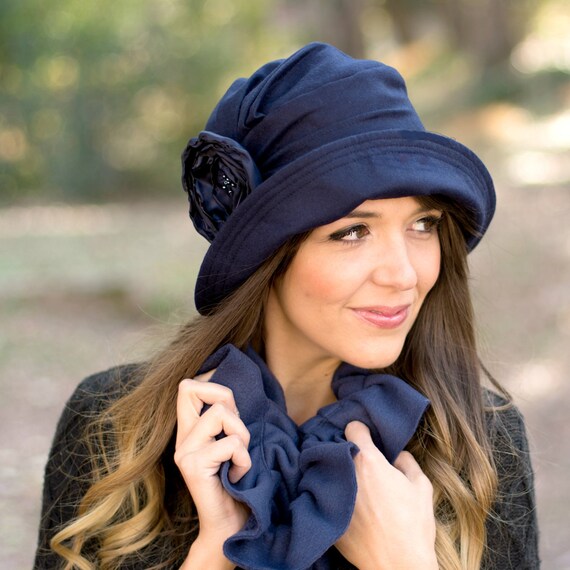 Wide Brim Women's Wool Cloche Hat for Fall and Winter into Etsy