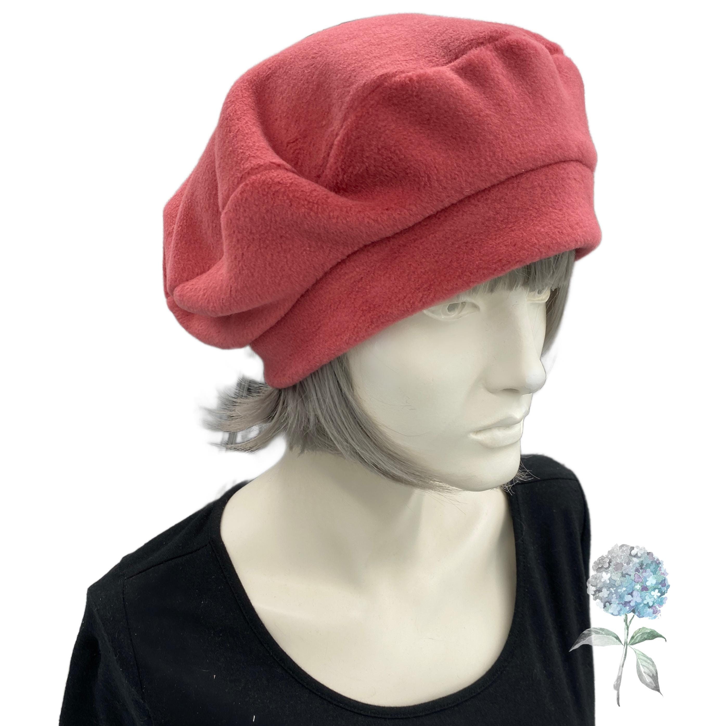 Pink fleece beret Handcrafted Sweetheart Beret | Powder Pink – OliviMilly main image 4