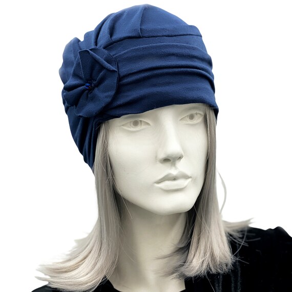 Turbante di moda donne turbanti cappello blu navy copricapo | Etsy Italia