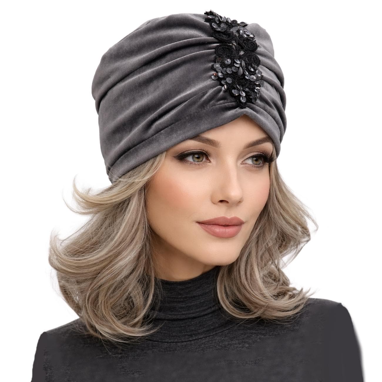 SATINIOR 6 Pezzi Turbanti per Donne Turbante Morbido di Cotone Copricapo Berretto a Pieghe Cappello per Perdita dei Capelli (Rosso Vino, Blu, Rosa Rossa, Bianco, Blu Reale, Arancione