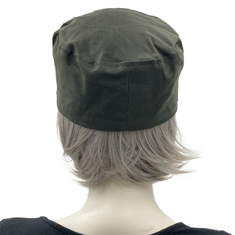 Cadet Cap, Rain Hat in Waxed Cotton, Black or Choose your Color, Walk to Work and Dog Walking Hat, Handmade in the USA image 7