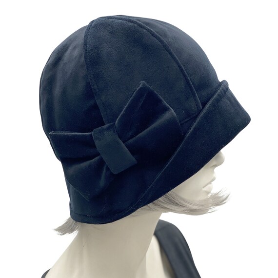 Cloche Hat in Black Velvet Choose Your 