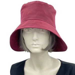 Regenhoed, Cloche Hat Dames, Waxed Cotton Hat, Zwart of kies uw kleur, Wandel en reishoed, Handgemaakt in de VS afbeelding 4