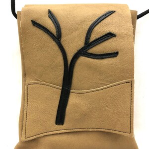 LEATHER BAG CROSSBODY Tan Adjustable Strap