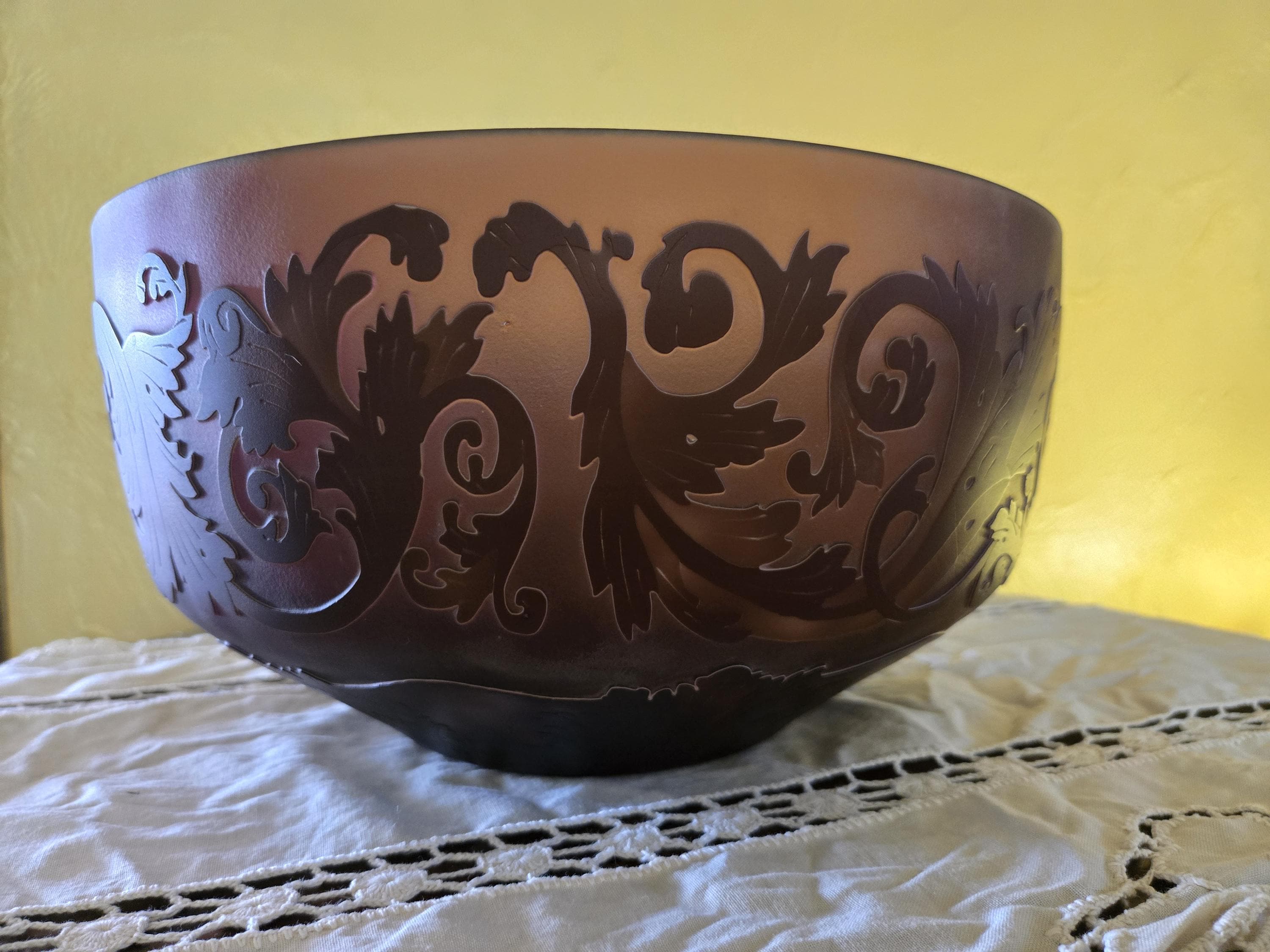 置物 DAUM NANCY ドーム・ナンシー「リンドウ文蓋物」《アンティックかとう》