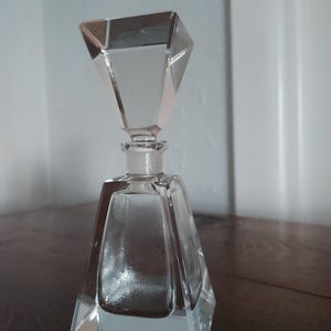 vintage geslepen kristallen Tsjechisch glazen parfumflesje met stop