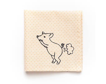 Handkerchief of the farting little piggy /// Mouchoir du petit cochon qui pète